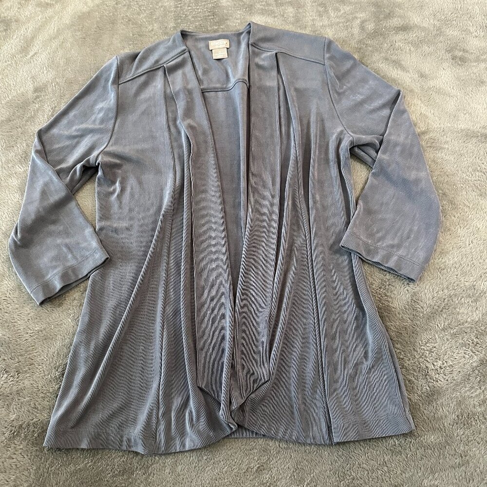 Chico's Travelers Cardigan Women's size 0 US Small 4/6 Gray